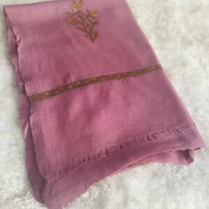 Mauve Pink Kashmiri Sozni Hand-Embroidered Pashmina Shawl
